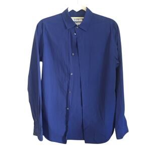 COS Blue Cotton Button Up Shirt, Unisex/Mens